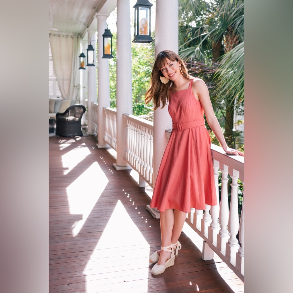 Gal Meets Glam Ruth Squareneck Fit and Flare Dress